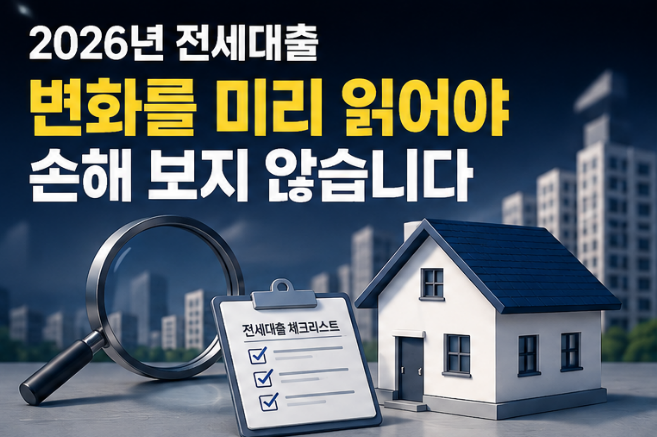 전세대출 받기 더 어려워질까? 2026년 바뀌는 전세대출 규제 알아보기 1 11111