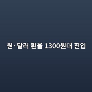 원·달러 환율 1300원대 진입…국제유가 상승 속 생활물가는 어떻게 달라질까 3 ec9b90c2b7eb8baceb9fac ed9998ec9ca8 1300ec9b90eb8c80 eca784ec9e85 1787130710