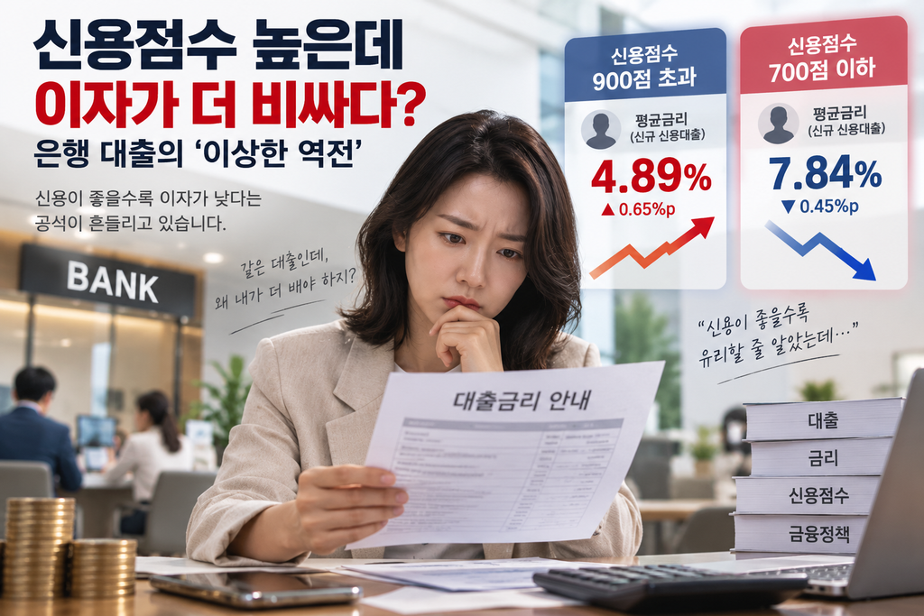 신용점수 높은데 이자가 더 비싸다?…은행 대출의 ‘이상한 역전’ 1 image 41
